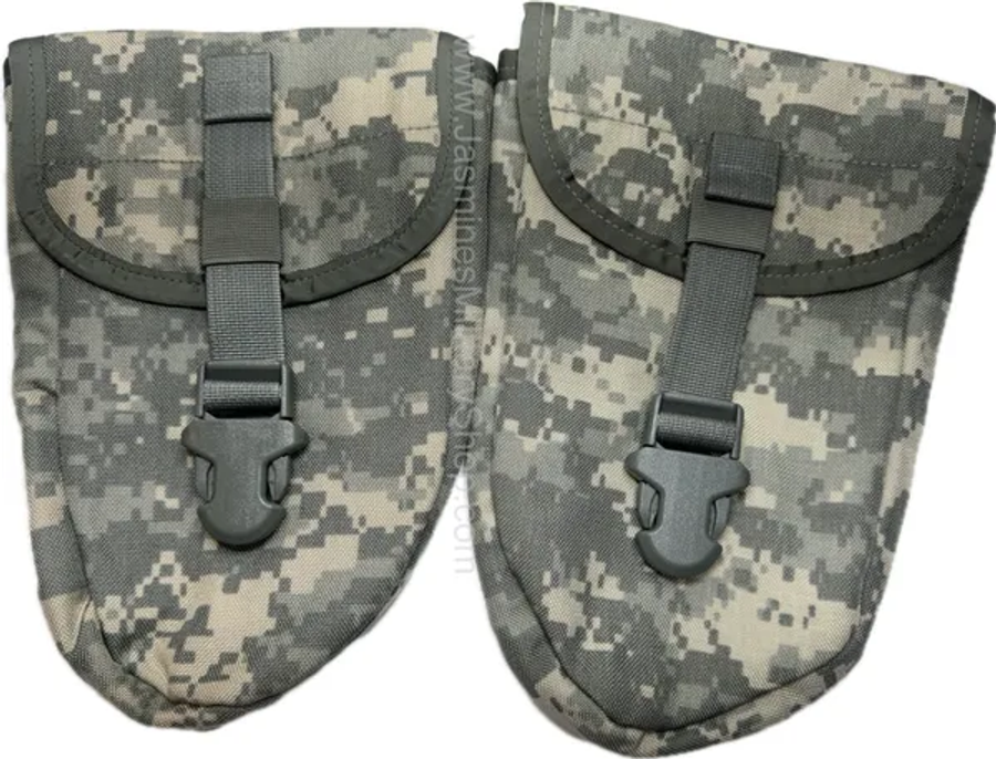 USGI ARMY MOLLE II ACU DIGITAL ENTRENCHING E-TOOL CASE DUMP POUCH - LOT OF 2 EUC