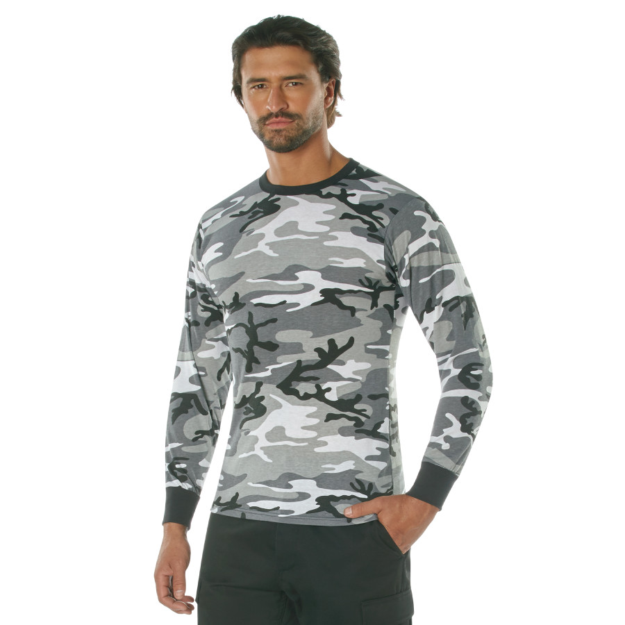 Long Sleeve City Camo Colored T-Shirt 67790