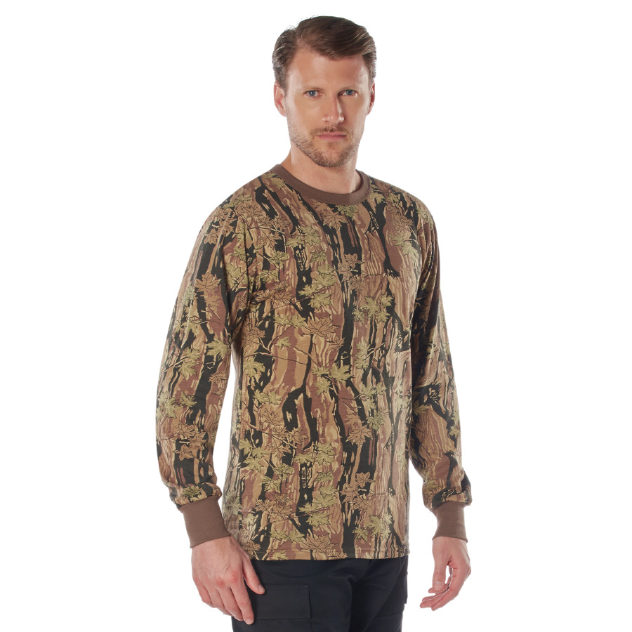 Long Sleeve Smokey Branch Camo Colored T-Shirt 6770