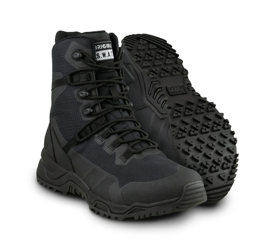 Alpha Fury 2.0 8" Side-Zip Safety Toe Black Boots | 188401