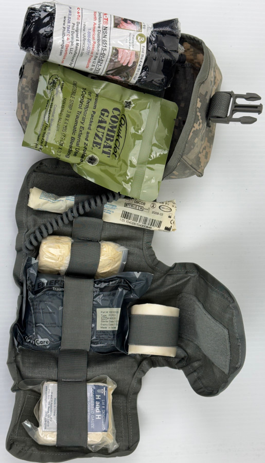 USGI Army ACU UCP Individual First Aid Kit IFAK Pouch Insert & Contents NOS