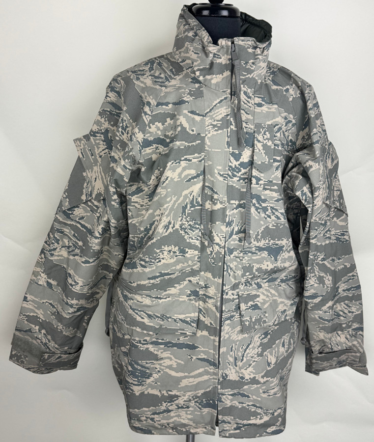 USGI Goretex Parka Coat ABU USAF Waterproof Jacket w/Roll Hood, Large Long EUC