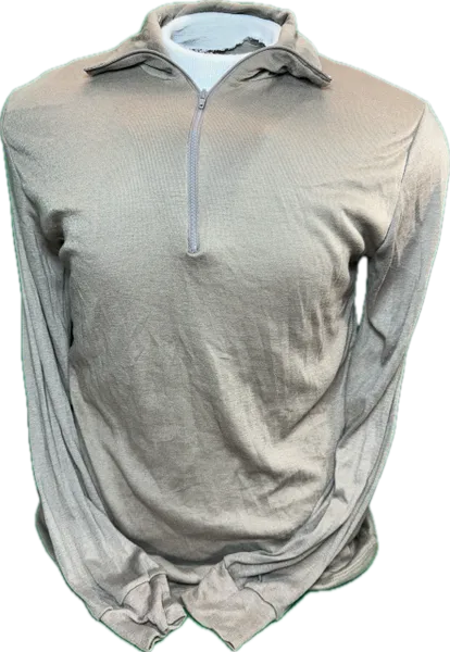 USGI Military Polyester Light-Weight Thermal Undershirt | Brown | Medium | USED