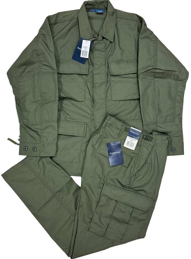 OD Green BDU Tactical Military Uniform SHIRT & PANTS SET Sz Small Reg