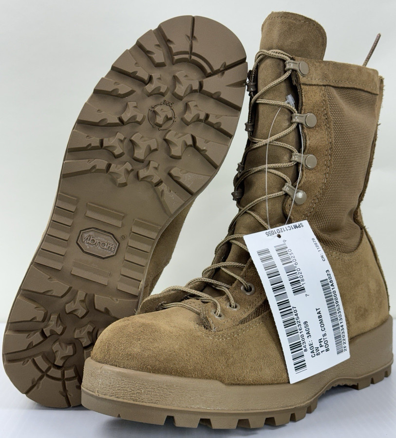 USGI McRae Temperate Weather Goretex Waterproof Coyote Combat Boots Men's 8W NEW