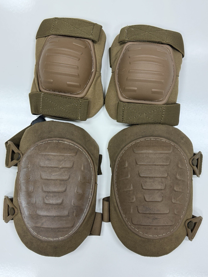 USGI Coyote Brown Military Tactical Knee Pads & Elbow Pads Complete Set USED