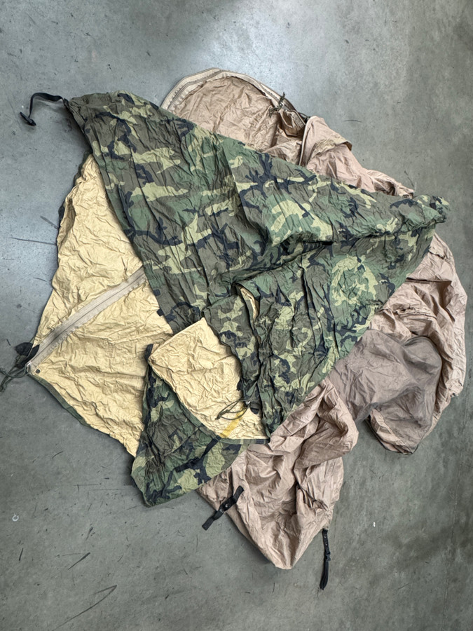 INCOMPLETE USMC Diamond Brand Marine Combat Tent w/ Woodland Cover USED