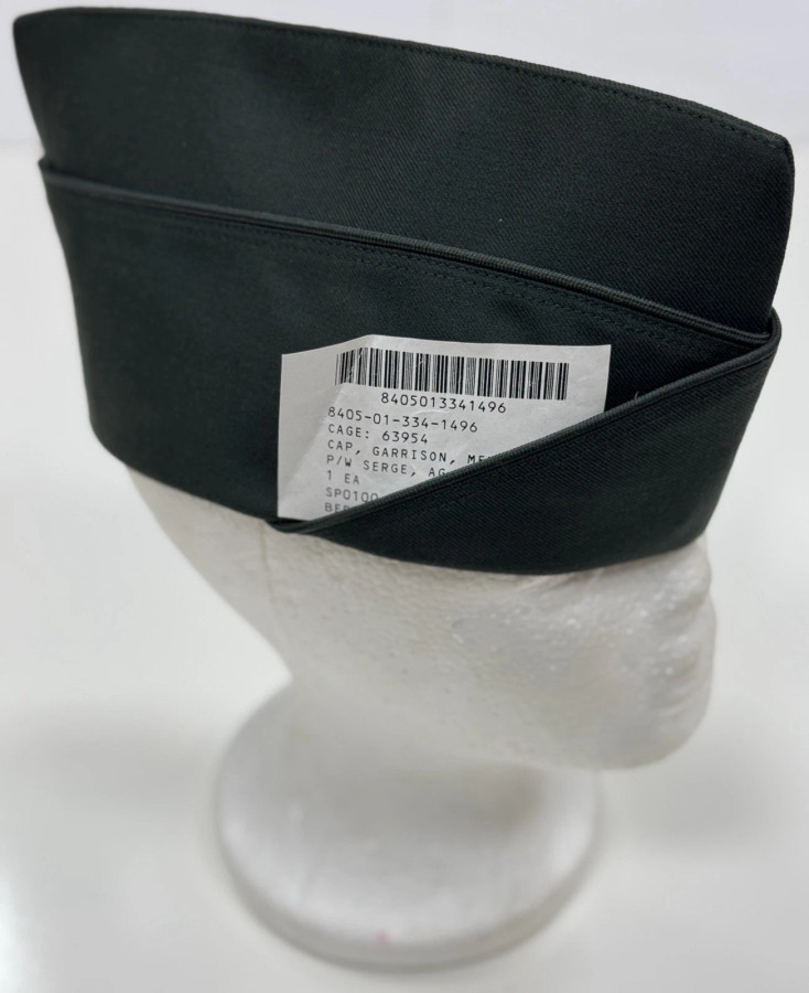 USGI Army Green AG-489 Men's Garrison Cap, Size 6-3/4 NEW