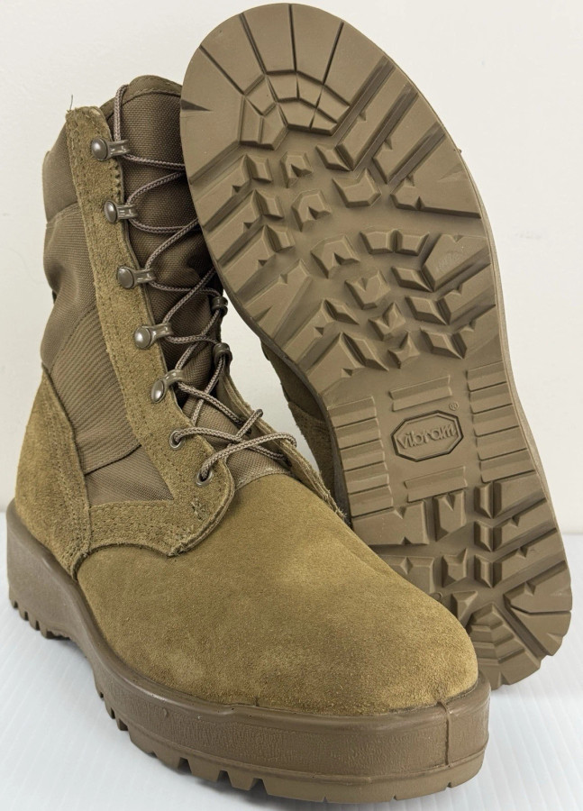 USGI Rocky Hot Weather Army Coyote Brown Combat Boots Men's Size 9 Wide