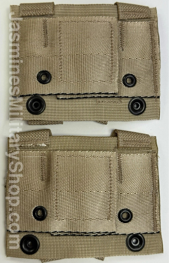 QTY 2 Each, USGI K-bar Adapter, Ka bar, Military Issue, Molle II, Desert Tan NEW