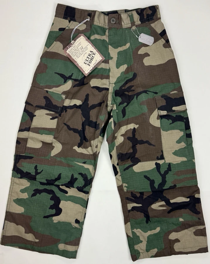Rothco Woodland Camo 6-Pocket BDU 3/4 Capris Pants, Men's Sz XS