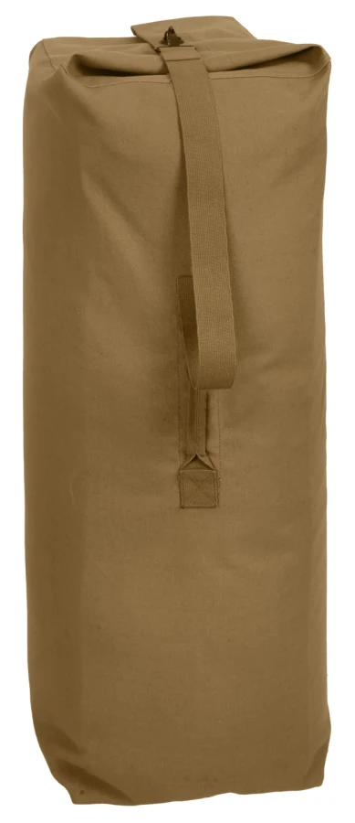 Coyote Brown Heavyweight Top Loading Canvas Duffle Bag