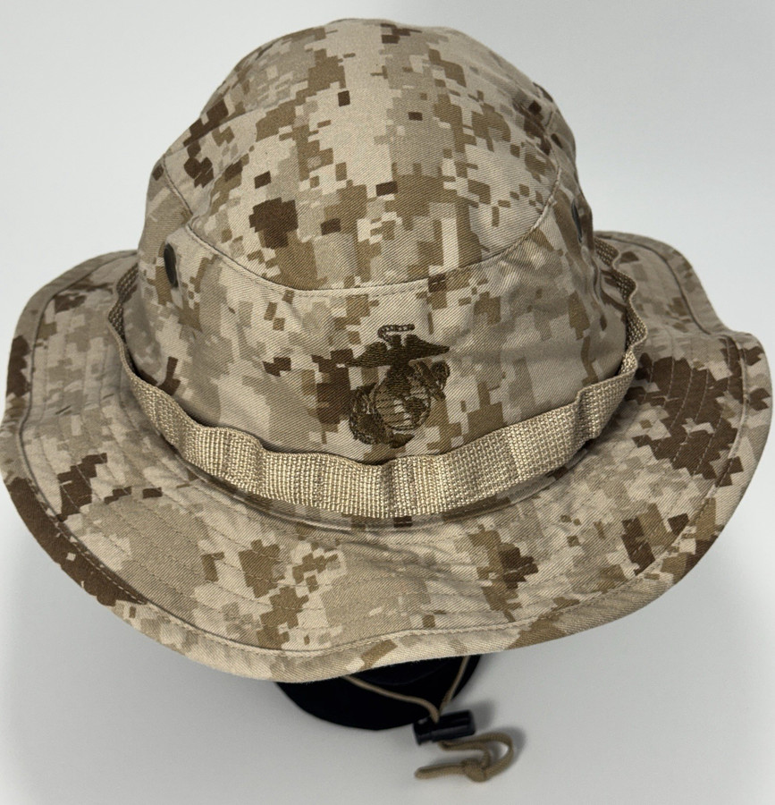 USGI USMC Desert MARPAT Marines Pattern Digital Camo Boonie Hat | Medium GUC