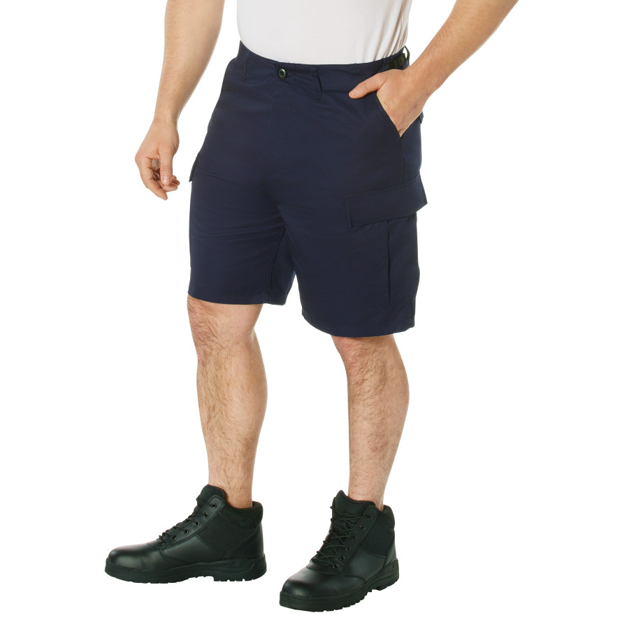 Men's Navy Blue Rothco Military Tactical BDU Cargo Shorts | 65209