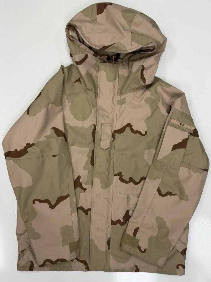 USGI DCU Desert Camo Gore-tex Cold/Wet Weather Parka Waterproof Jacket Size Medium Short GUC