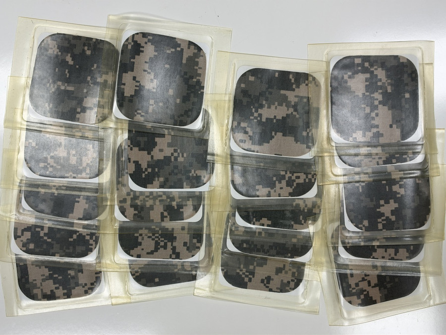Pack of 20 - New USGI SOT 4"x4" Fabric ACU Adhesive Repair Patch
