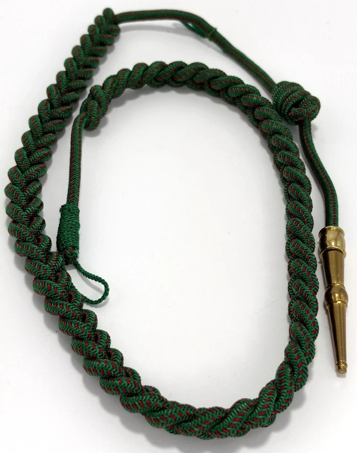 USGI WWI French Fourragère Green & Red Braided Cord Military Award GUC