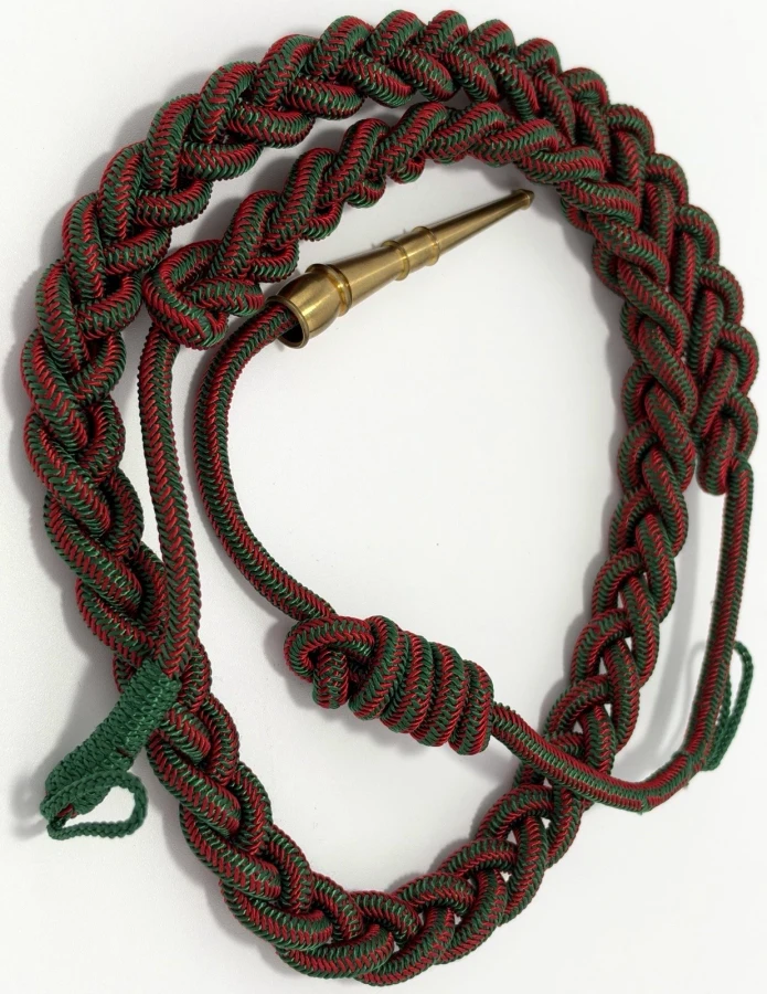 USGI WWII French Fourragère Red & Green Braided Cord Military Award