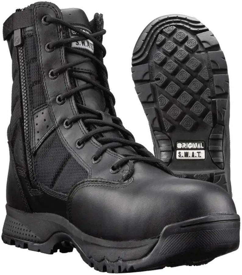 Original SWAT Metro 9’’ Waterproof Side-Zip Safety Black Boots | 129101