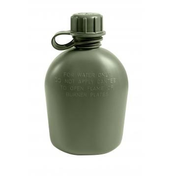 8465008893744 Genuine GI 3 Piece 1 Quart Plastic Canteen - OD Green | New
