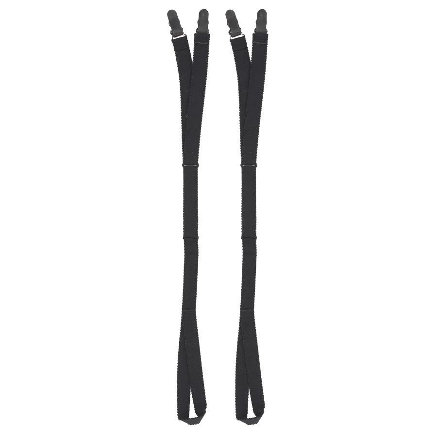 Shirt Garter: Stirrup Style Black | SET OF 2 Shirt Stays Professional Look | NEW