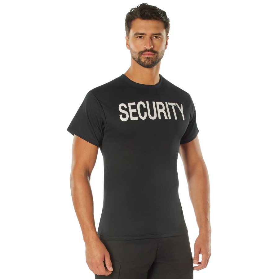 Black Quick-Dry Performance Security T-Shirt | 66260