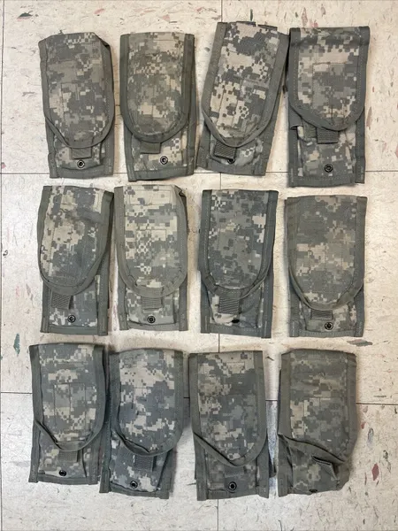 USGI Military Army ACU Molle II M-Series Double Mag Ammo Pouches EUC 8465015250606 - Lot of 12