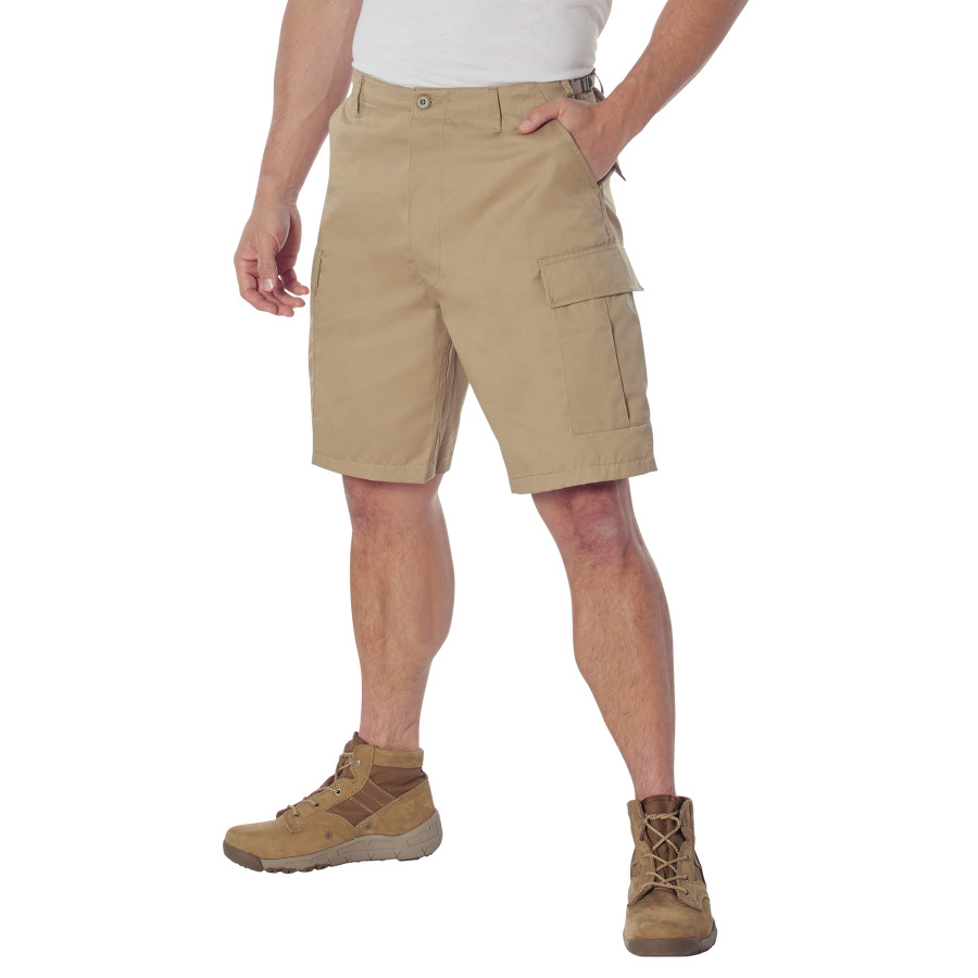 Men's Khaki Rothco Tactical Military BDU Cargo Shorts | 65235