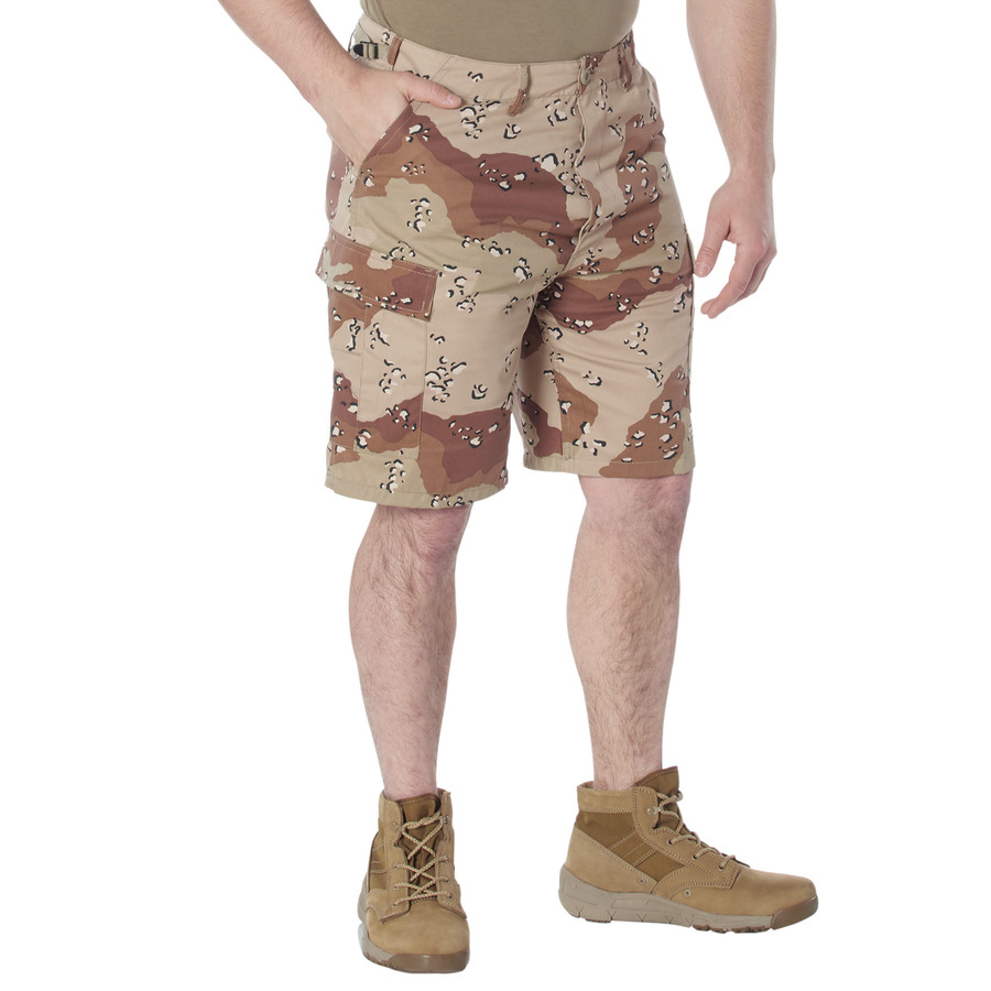 Men's 6-Color Desert Camo Military Tactical BDU Cargo Shorts | Rothco 7072