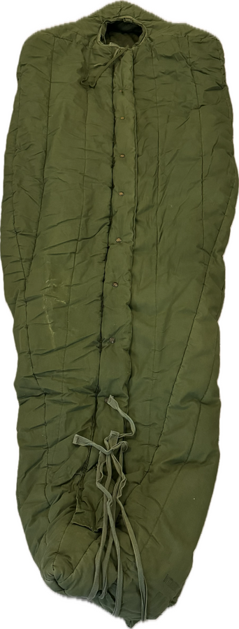 Vintage USGI Intermediate Cold Weather "Mummy" Sleeping Bag OD Green Used