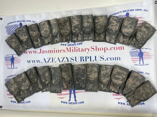 USGI Army ACU Molle II M-Series Double Mag Ammo Pouches USED - Lot of 24