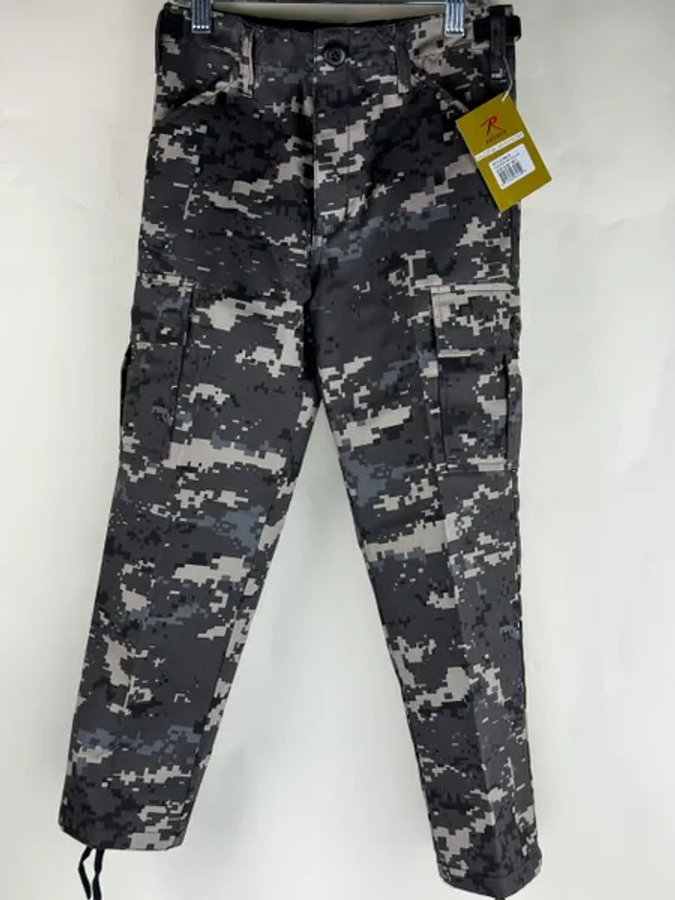 Kid's Subdued Urban Digital Camouflage BDU Trousers Cargo Pants | SMALL | NWT *SALE*