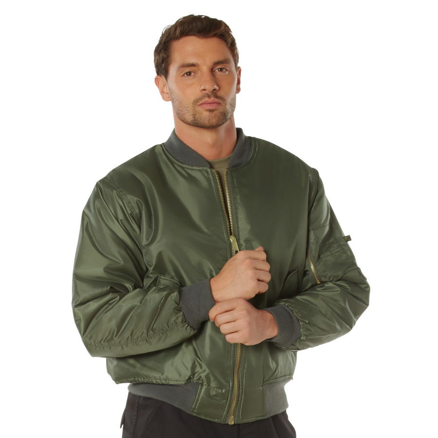 Sage Green MA-1 Bomber Flight Jacket | 7323