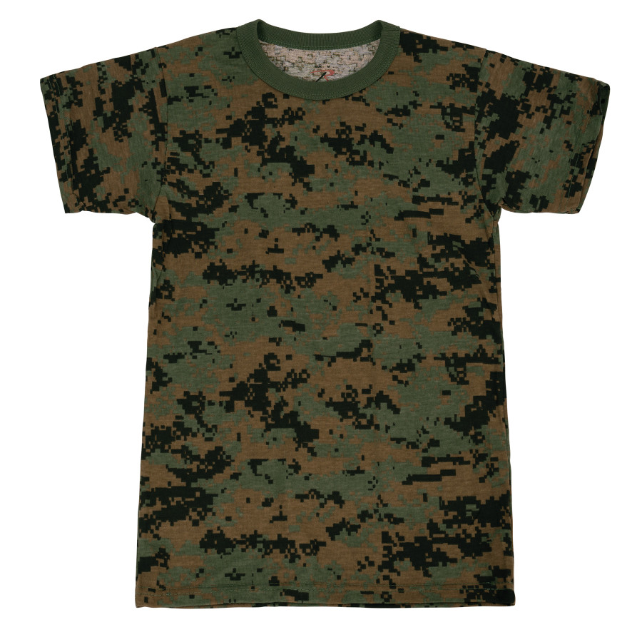 Kid's Woodland Digital Camouflage Short Sleeve T-Shirt