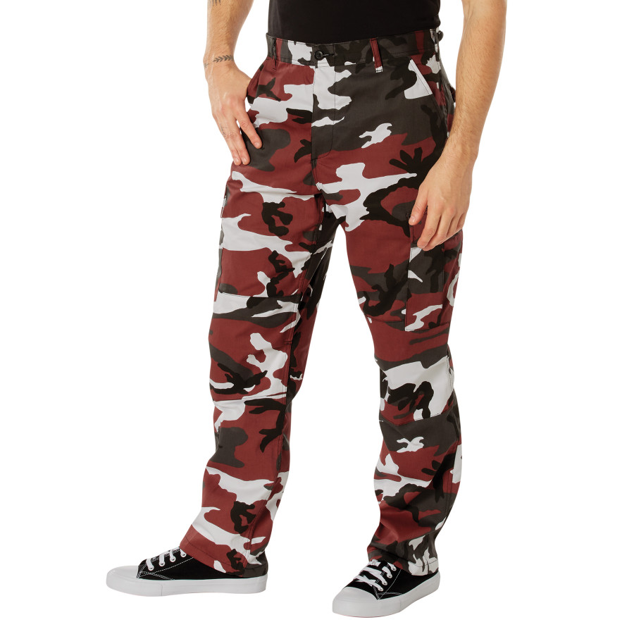 Red Camouflage Tactical Cargo BDU Pants | 7915