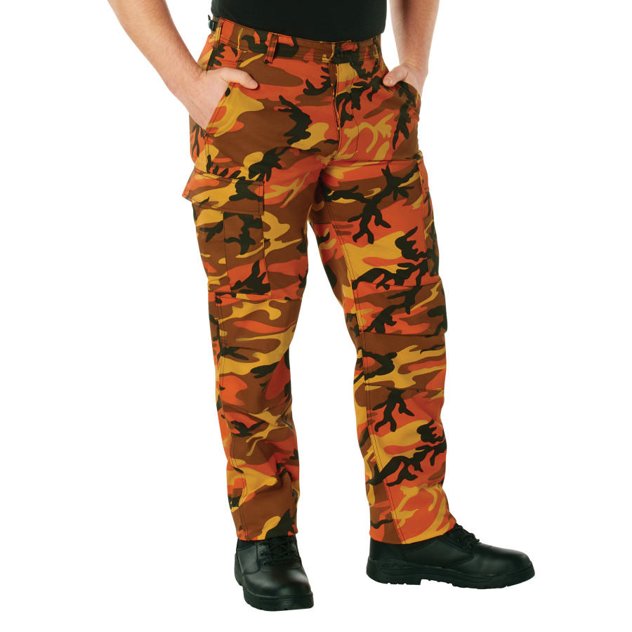 Savage Orange Camouflage Tactical Cargo BDU Pants | 8865