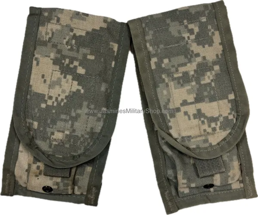 *Lot of 2* US Military Army ACU Molle II M-Series Double Mag Ammo Pouches EUC
