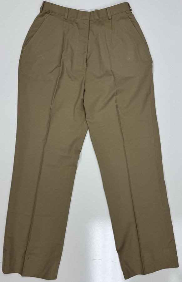 USGI Women's USN Khaki Service Slacks, Female Officers/CPOs Uniform Pants sz 10WR