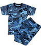 2PC SET Sky Blue Camo BDU Military Cargo Pants & T-Shirt SET | Small Reg NWT