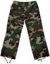 Women's XS Camouflage Paratrooper Fatigues Cargo Pants NWT Woodland Camo Rothco