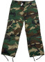 Women's XS Camouflage Paratrooper Fatigues Cargo Pants NWT Woodland Camo Rothco