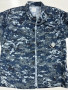 USGI Navy USN Blue Digital Camo BDU Shirt Size Medium Short NWU Type I USED #2