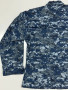 USGI Navy USN Blue Digital Camo BDU Shirt Size Medium Short NWU Type I USED #2