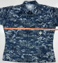 USGI Navy USN Blue Digital Camo BDU Shirt Size Medium Short NWU Type I USED #2