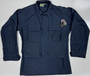 Tactical Four-Pocket BDU Shirt Combat Coat Ripstop Med Long Dark Navy Blue EUC