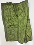 USGI Army M65 Quilted Field Trouser Pants Liner, Large-Short/Regular NWT