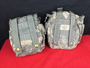LOT OF 2 - USGI MILITARY ACU MOLLE II CANTEEN / GENERAL PURPOSE POUCH - USED