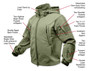 Olive Drab Green Special Ops Tactical Soft-Shell Jacket | Rothco 9745