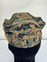 LOT OF 2 | USMC 8 Point Utility Cover, Desert & Woodland MARPAT Hat Marine's Cap USED | Med