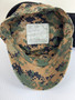 LOT OF 2 | USMC 8 Point Utility Cover, Desert & Woodland MARPAT Hat Marine's Cap USED | Med